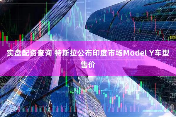 实盘配资查询 特斯拉公布印度市场Model Y车型售价